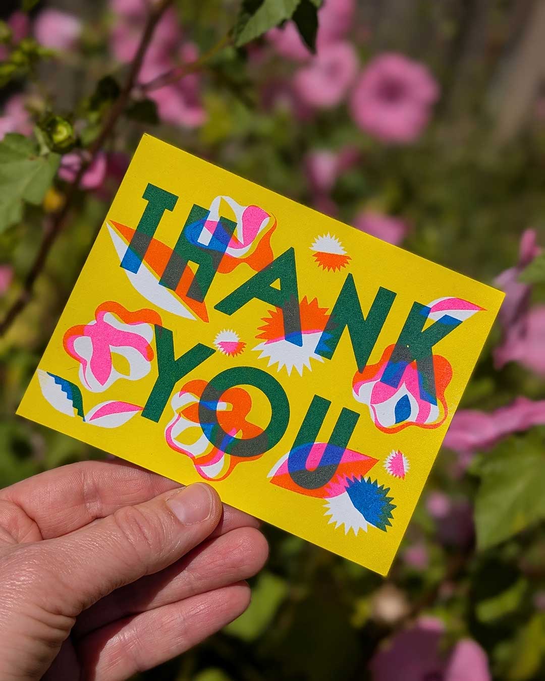 Beautiful & Foldable THANK YOU cards (A2)