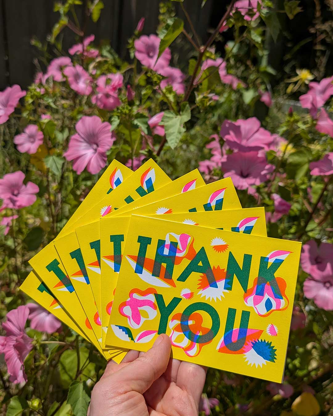Beautiful & Foldable THANK YOU cards (A2)