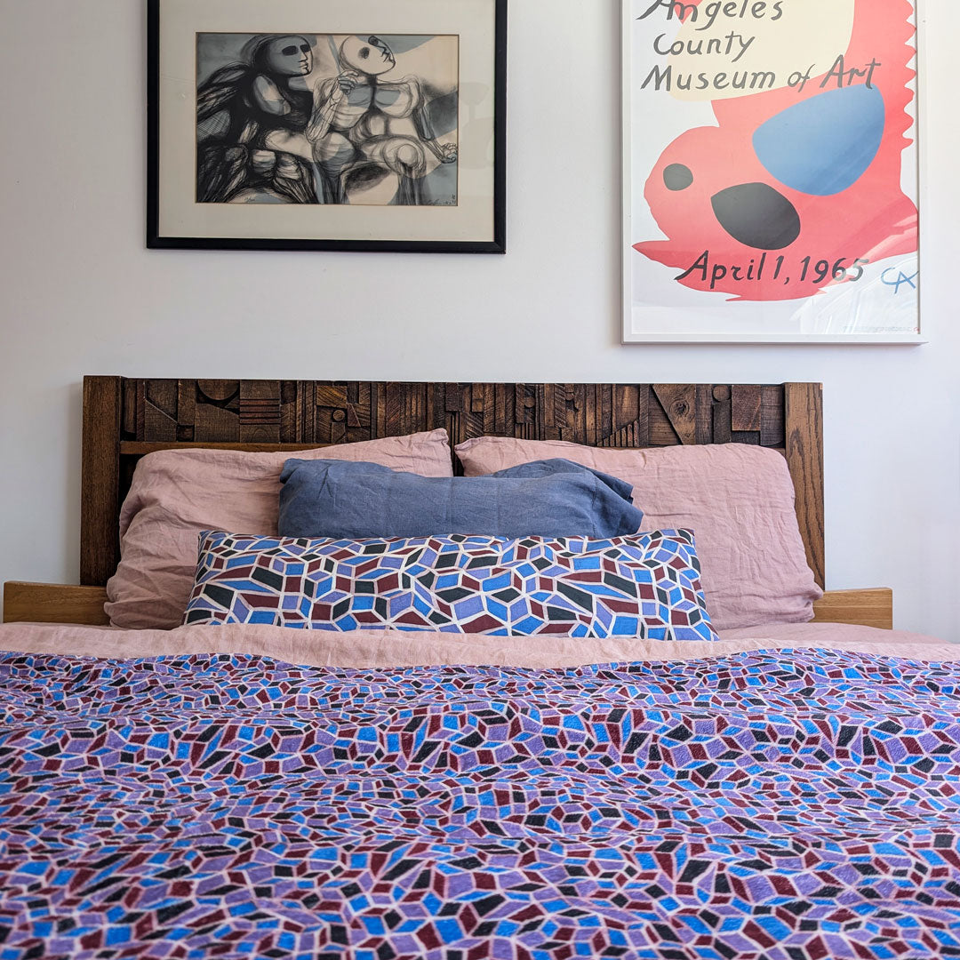 Comfy Blanket with a Hand-Drawn Geometric Pattern