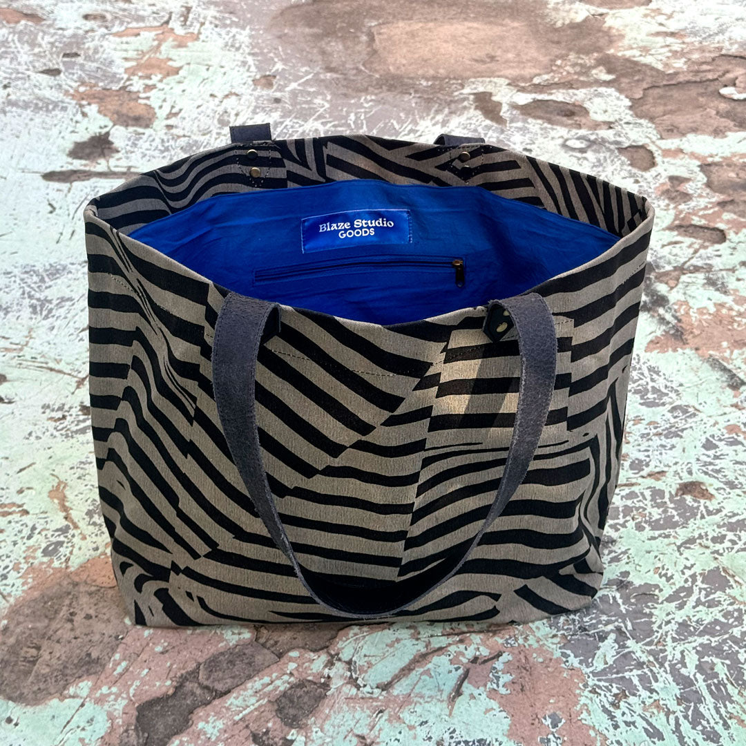 Large Graphic Canvas Tote