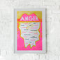Unmask Your Feelings: Risograph Art Print | Anger Emotion Chart