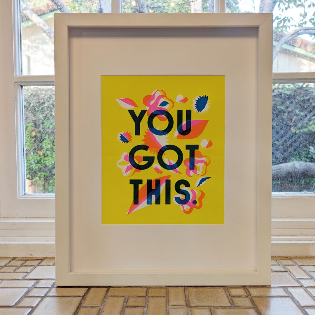 Bright Riso Art Print: YOU GOT THIS