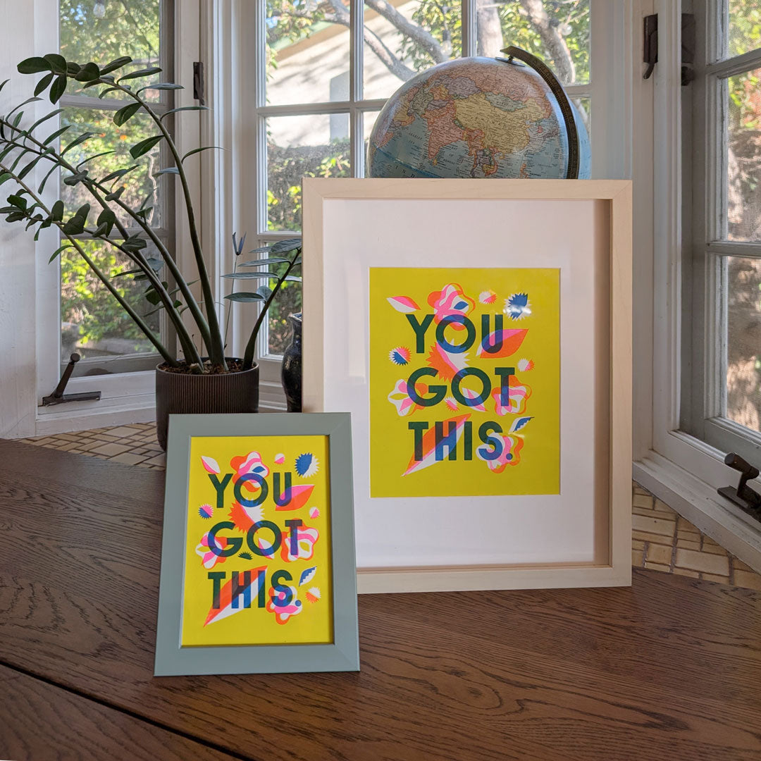 Bright Riso Art Print: YOU GOT THIS
