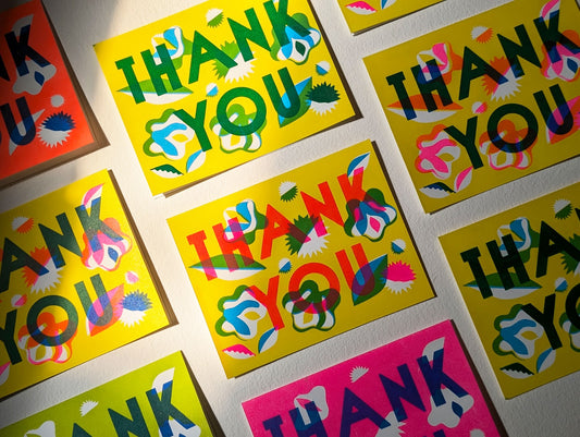 Beautiful & Foldable THANK YOU cards (A2)